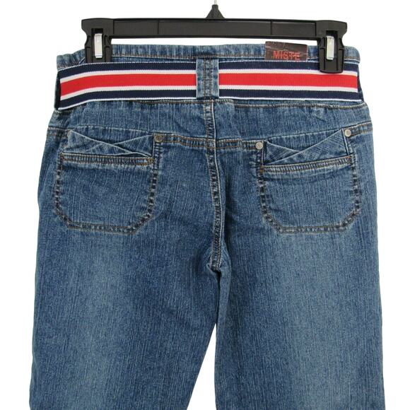 Miste Stretch Jeans Flare Cut Medium Wash Size 7 Women’s with Belt NWT - Picture 2 of 8